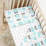 Комплект постільної білизни Qvatro Gold в дитяче ліжечко 120*60 см наволочка підковдра простирадло, фото 8