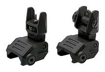 Набір: цілик та мушка DLG Tactical (DLG-166) складні на планку Pitcatinny (чорний)