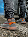 Кроссовки мужские 18411, Adidas Yeeze Boost 350, серые [ 43 44 ] р.(43-27,5см), фото 4