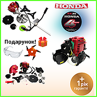 Мотокоса бензинова HONDA (3.5 квт, 4.7 л). Бензокос Хонда 4х тактний. Кущоріз. Тример для трави. Мотокоси.