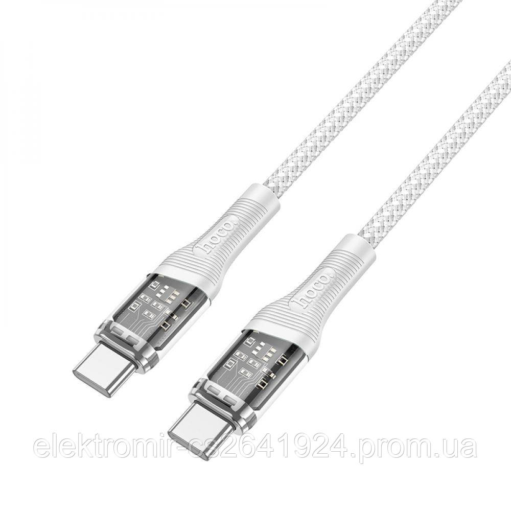 USB Hoco U111 Transparent Discovery Edition 60W Type-C to Type-C