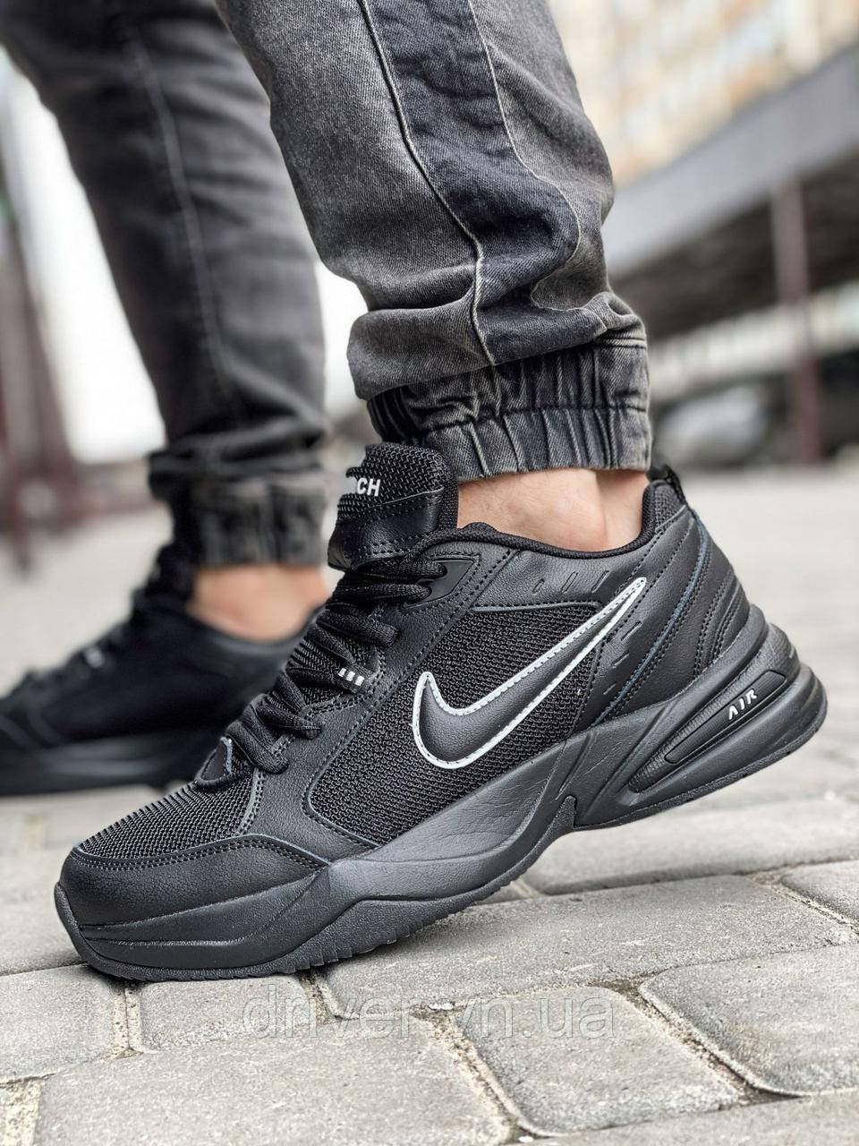 Кроссовки мужские 18515, Nike Air Monarch, черные [ 44 ] р.(44-28,8см)