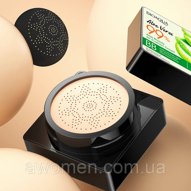 Уценка! Кушон Bioaqua Aloe Vera Cushion No 1 (20 g) колір натуральний (м'ята коробка)