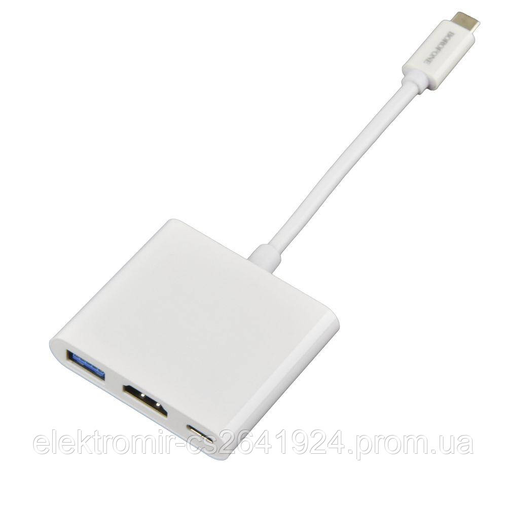Переходник Borofone DH4 Type-C converter(Type-C to USB3.0+HDMI+PD)