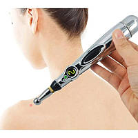 Массажер для тела и лица Акупунктурный массажер в форме ручки Massager Pen DF-618 з 3 насадками