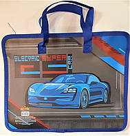 Портфель детский KIDIS, А4, пластиковий, Electric super car (13085)