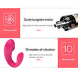 Дистанційний вібратор для пар, Вібромасажер. We-Vibe + Satisfyer, Вібратор з двома моторами, рожевий, фото 5