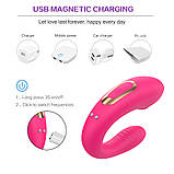 Дистанційний вібратор для пар, Вібромасажер. We-Vibe + Satisfyer, Вібратор з двома моторами, рожевий, фото 6