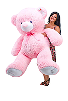 Ведмідь великий ведмедик м'яка іграшка високоякісний плюш наповнювач - синтепон/холофайбер рожевий 200 см