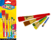 Кисти в наборе Colorino Kids, 5 шт. плоские, синтетика, JUMBO (39062PTR)