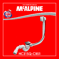 Сифон для ванни автомат квадратний преміум хромований HC31SQ-CBS1 McAlpine