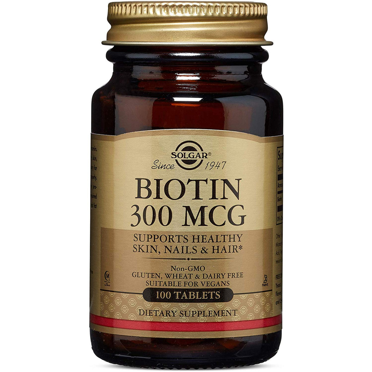 Біотин Biotin 300 mcg 100 tabs