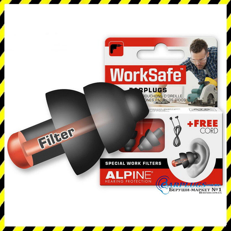 Беруши для шумных работ Alpine WorkSafe + ПОДАРОК - фото 1 - id-p37317121