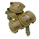 Комплект тактичних наколінників та налокітників TAN, фото 5