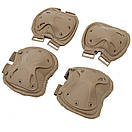 Комплект тактичних наколінників та налокітників TAN, фото 2