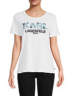 Женская футболка Karl Lagerfeld Paris с принтом оригинал