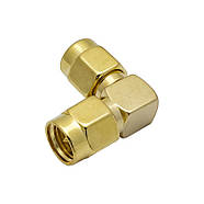 WiFi кутовий перехідник антенний SMA Male - SMA Male Г-подібний адаптер для подовжувача антени роутера, модему, фото 2