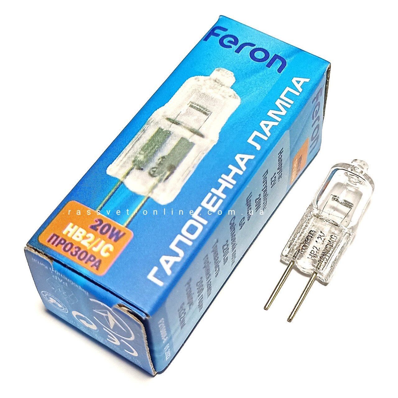 Галогенная лампа Feron G4 12V 20W капсульная JC HB2 3000K (лампа в ...