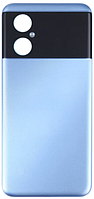 Задняя крышка Xiaomi Poco M4 5G голубая Cool Blue оригинал
