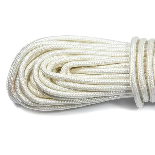 Шнур плетений 5 мм х 20 метрів з наповнювачем Білий ШП-5