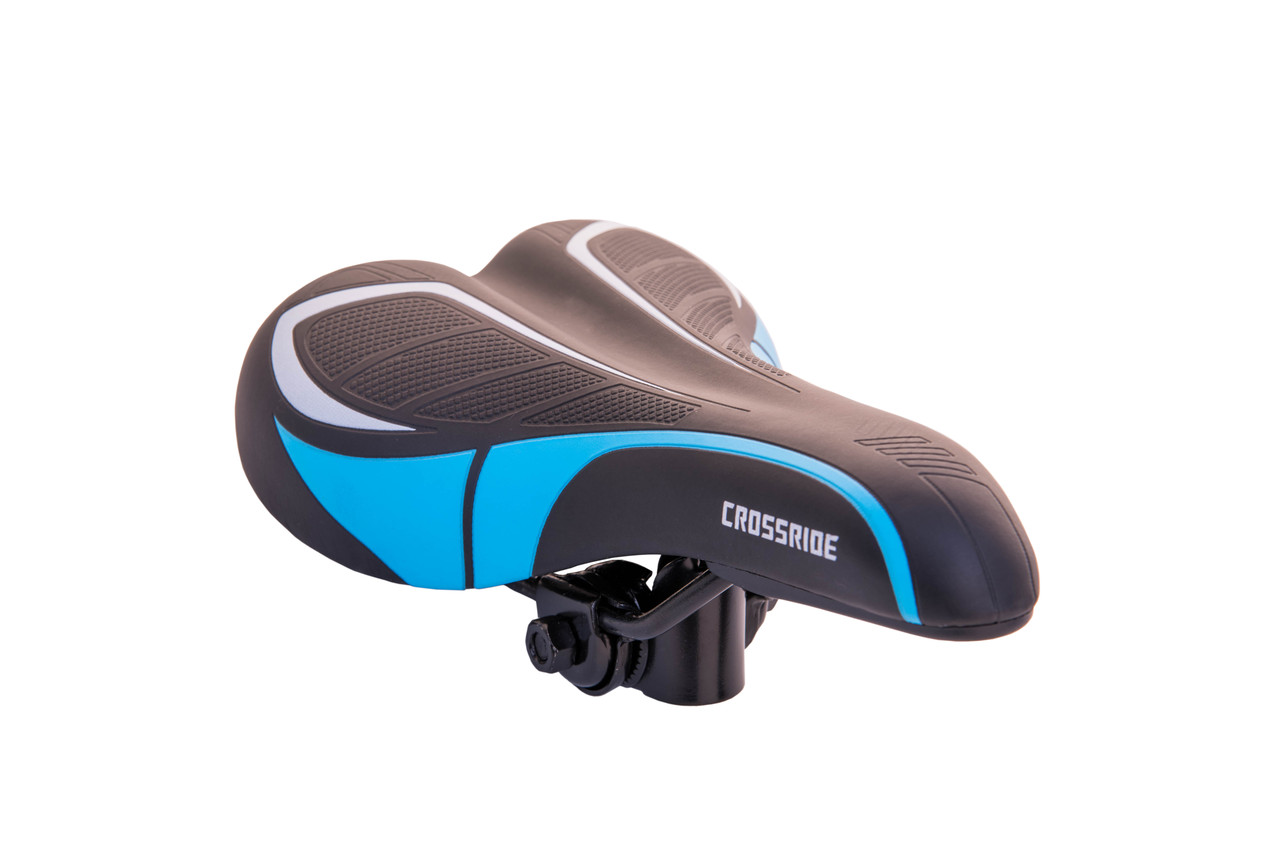 Сідло дитяче Baisike 901B чорно-блакитне 240x140mm (41264) 16-24"