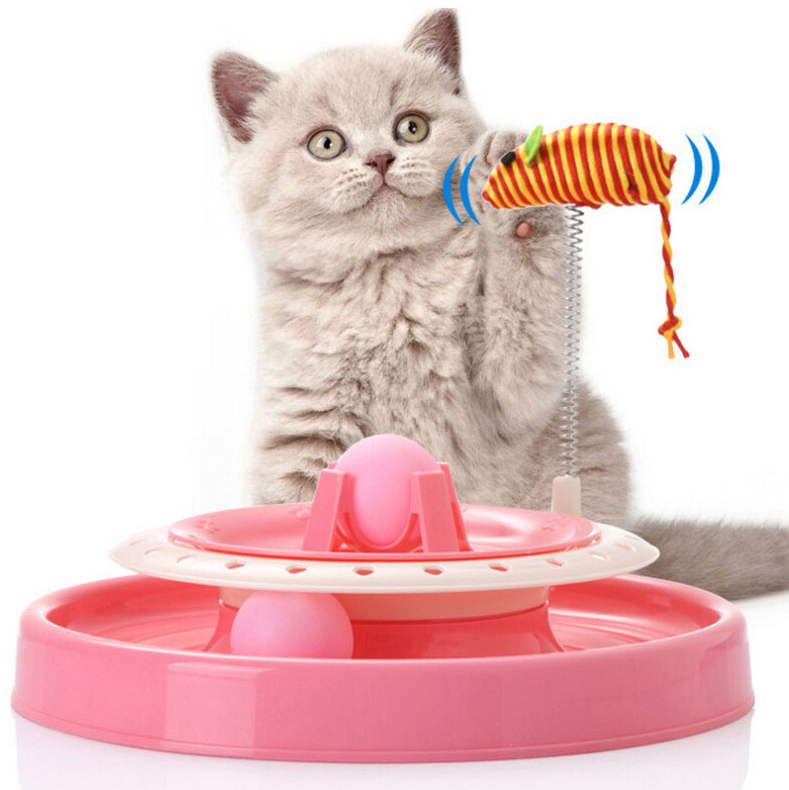 Іграшка для котів з мишкою і м'ячем Cat scratch pan