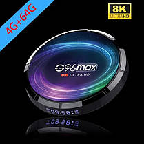 СМАРТ ТБ-приставка для телевізору TV-BOX G96 Max X4 8K 4/64 UltraHD Android 11, фото 2