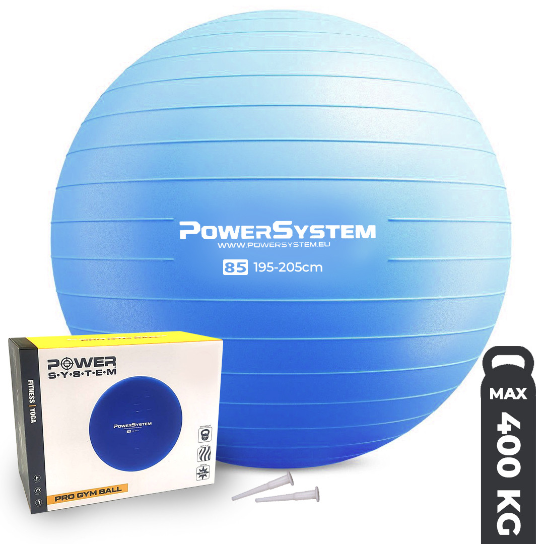 М'яч для фітнесу (фітбол) Power System PS-4018 Ø85 cm PRO Gymball Blue