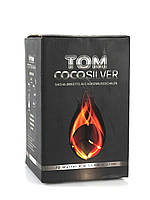 Качественный кокосовый уголь для кальяна Tom Coco Silver, 1 кг