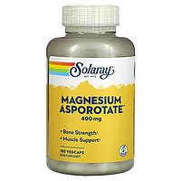 Аспартат Магнію, Magnesium Asporotate, Solaray, 400 мг, 180 Капсул
