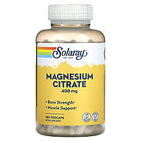 Цитрат Магнію, 400 мг, Magnesium Citrate, Solaray 180 капсул