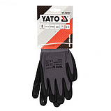 Рукавиці робочі нейлонові YATO чорно-сірі, розмір 8 (YT-74757), фото 3