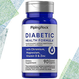 При діабеті Piping Rock Diabetic Formula (Діабетична формула, Діабет) 90 таблеток