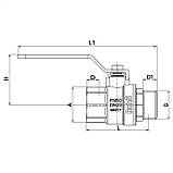 Кран кульовий Roho R201-150B - 1 1/2" (RO0099), фото 2
