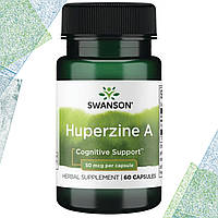 Для мозга Гиперзин А Swanson Huperzine A 50 мкг, 60 капсул