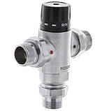 Клапан змішувач термостатичний триходовий 1'' (з накидн. гайками) Koer KR.1258 (KR2817), фото 3