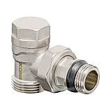 Комплект для підключення радіатора Koer SET-14 - 1/2"x3/4" (кутовий) з термоголовкою ЗЗ (KR3178), фото 3