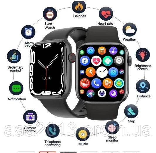 Фітнес браслет Smart Watch  i7 Pro max, пульсометр, тонометр, розумний смарт годинник, крокомір ТЕЛЕФОН, фото 1