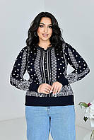 Жіноча тепла кофта светр із кашеміру відмінної якості 50-56 розміру