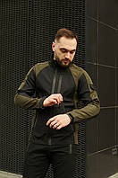 Куртка хаки мужская Softshell 'iForce' весна-осень удобная , Мужская куртка-ветровка софтшелл хаки с черным