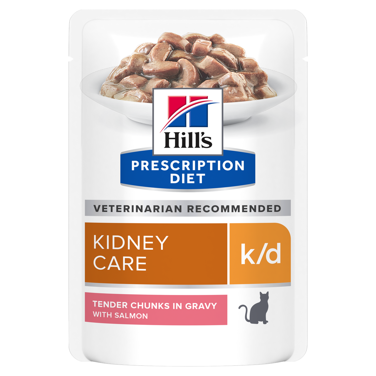 Hill's пауч для котів PD k/d Renal Health шматочки з лососем при патології нирок Вологий корм 85 гр.