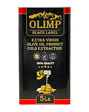 Олія оливкова першого віджиму Extra Virgin Olive Oil Gold Extraction OLIMP BLACK LABEL, 5 л (Греція)