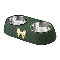 Миска для кошек Taotaopets 138817 34 см Green двойная KU_22