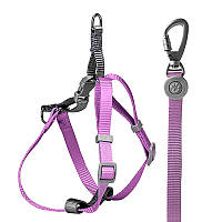 Подтяжка для собак или кошек с поводком Taotaopets 171120 Purple M (1.5 cm) GL_55