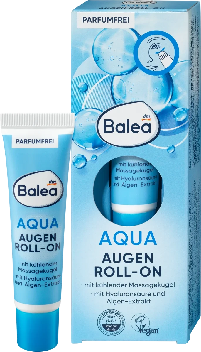 Зволожуючий крем для шкіри навколо очей Balea Aqua Augen Roll-On 15 мл