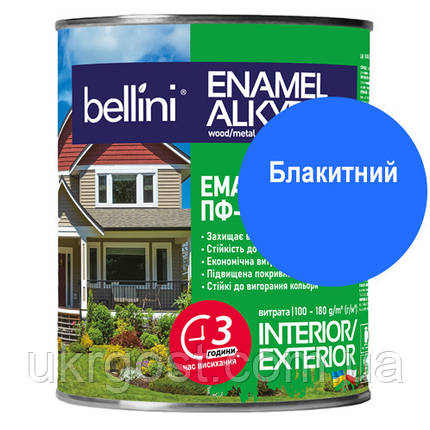 Емаль алкідна ПФ-115 Блакитний BELLINI 0,9 кг, фото 1