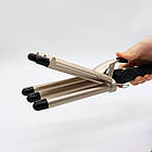 Плойка для волосся п'ять хвиль 45Вт, Geemy GM 2933, 2 режими / Керамічні щипці для локонів / Плойка для завивки, фото 6