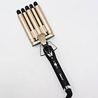 Плойка для волосся п'ять хвиль 45Вт, Geemy GM 2933, 2 режими / Керамічні щипці для локонів / Плойка для завивки, фото 7