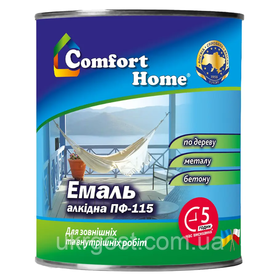 Эмаль алкидная Comfort ПФ-115 Голубой глянец 0,9 кг - фото 2 - id-p946032903