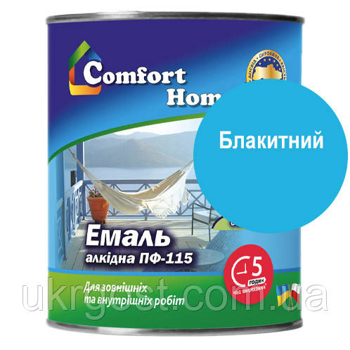 Эмаль алкидная Comfort ПФ-115 Голубой глянец 0,9 кг - фото 1 - id-p946032903